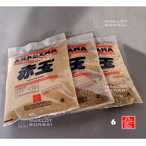 set of 3 akadama bonsai soil various grain sizes