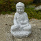 bouddha en granite 50 cm. fleur de lotus.