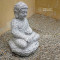 bouddha en granite 50 cm. fleur de lotus.