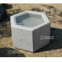 bassin tsukubai hexagonal granite Ø 55 cm