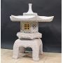 stone lantern yukimi gata H 55 cm wooden window