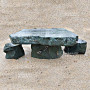 Table and stools in sanba stone from Japan