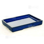 soucoupe céramique bleu rectangulaire
