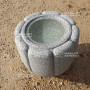 Tsukubai bassin granite fleur de lotus Ø 50 CM