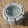 Tsukubai bassin granite fleur de lotus Ø 50 CM