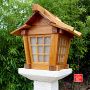 Stone lantern granit and wood part