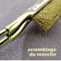 Brosse laiton courbée 220 mm